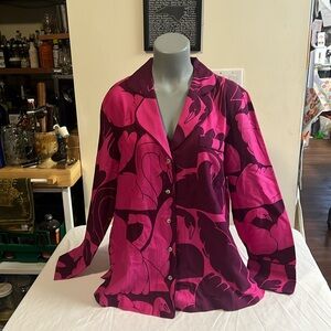 Cecilia Pettersson for Anthropologie Flannel Buttondown Swan Pyjama Top Size L